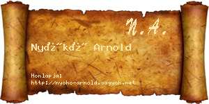 Nyókó Arnold névjegykártya